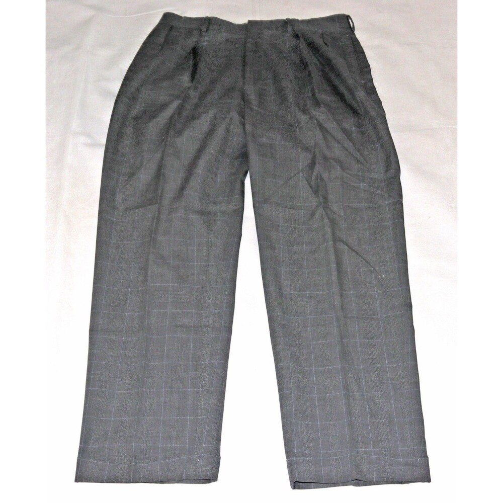 Polo by Ralph Lauren Men's Pleated Cuffed 44494 Plaid Slacks Pants Size 36x32